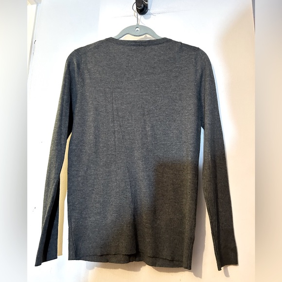 New Merona Cotton Blend Embellished Button Down Cardigan Sweater Grey Medium - Picture 7 of 8